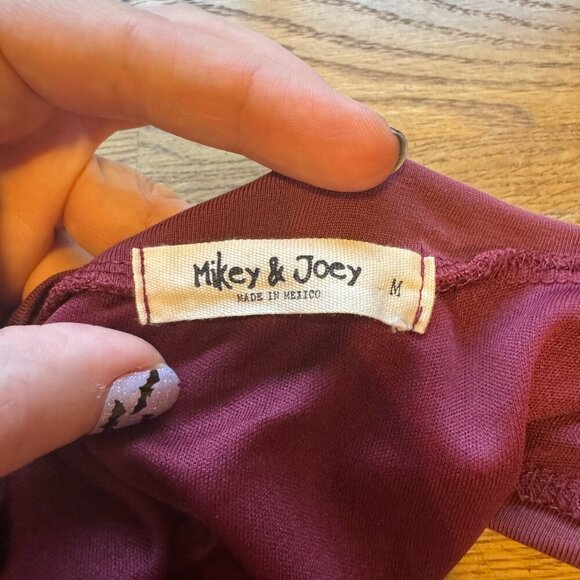 Mikey & Joey Sleeveless Dress Wine Burgundy Size Medium - Picture 3 of 7